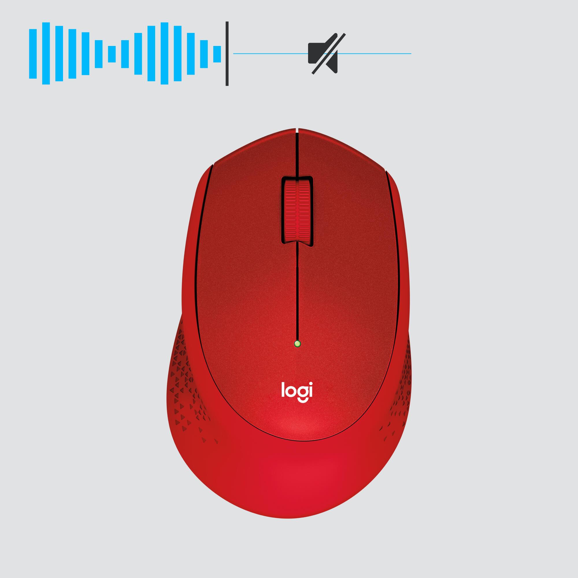 Logitech Maus M330 Silent Plus / 910-004911 Rot