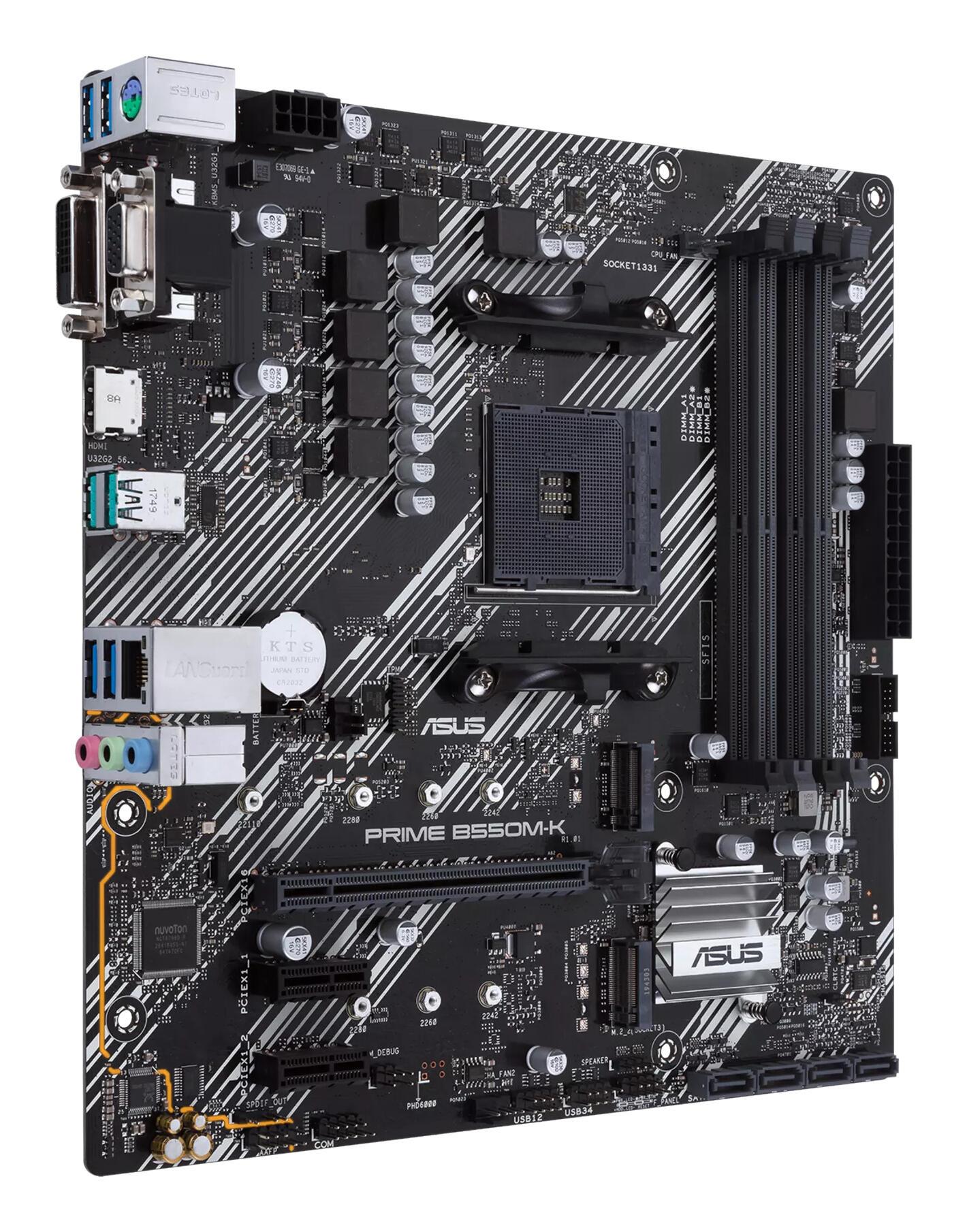 ASUS Mainboard PRIME B550M-K / 90MB14V0-M0EAY0 Black