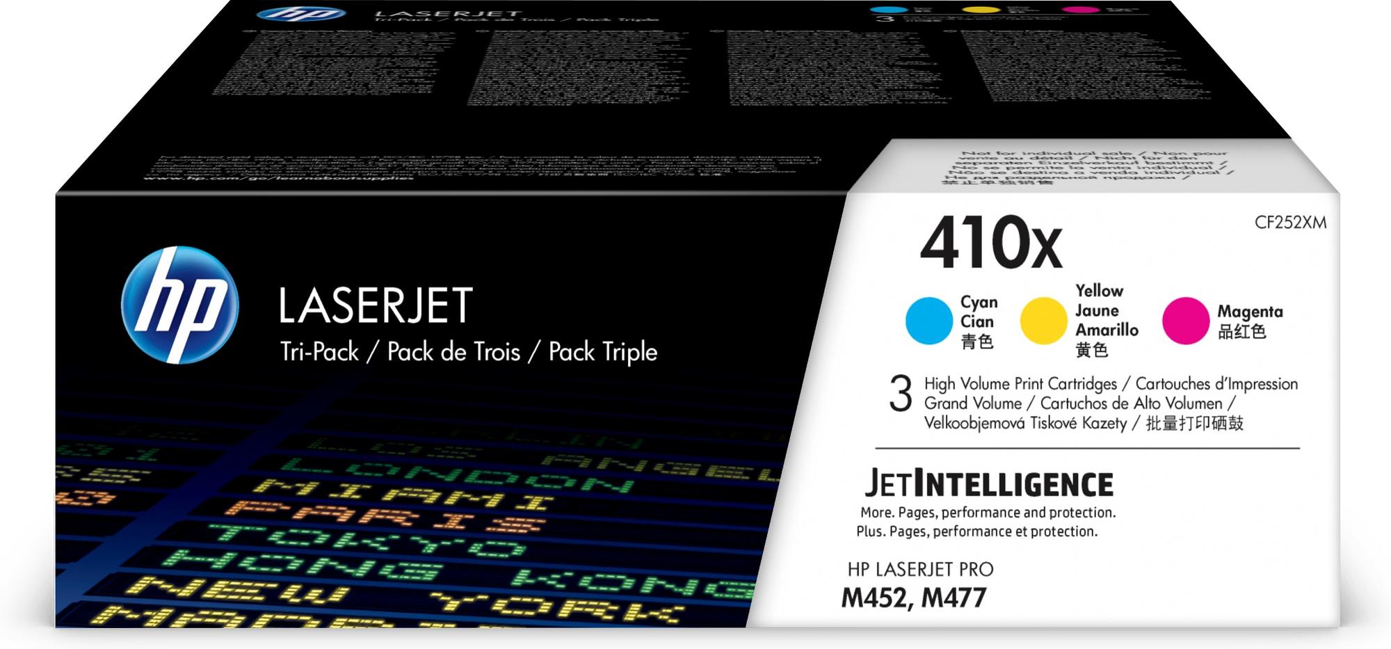 HP Tóner 410X / CF252XM C,M,Y Multipack