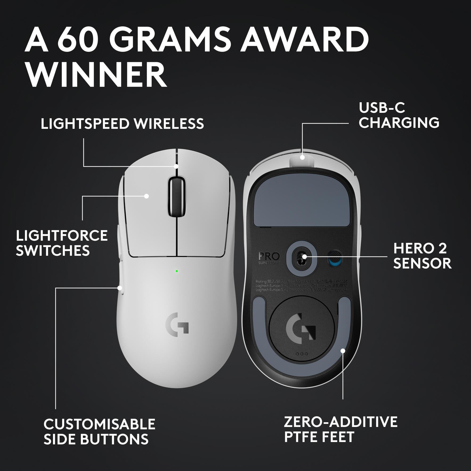 Logitech Mouse G Pro X Superlight 2 LS / 910-006638 Bianco