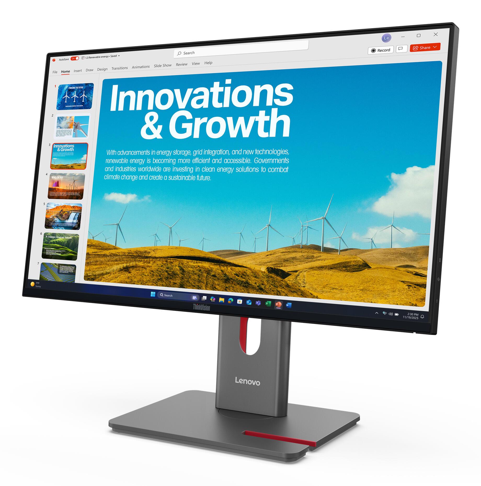Lenovo Monitor ThinkVision P24QD-40 / 64B1GAT1EU Negro 60,5 cm (23,8")
