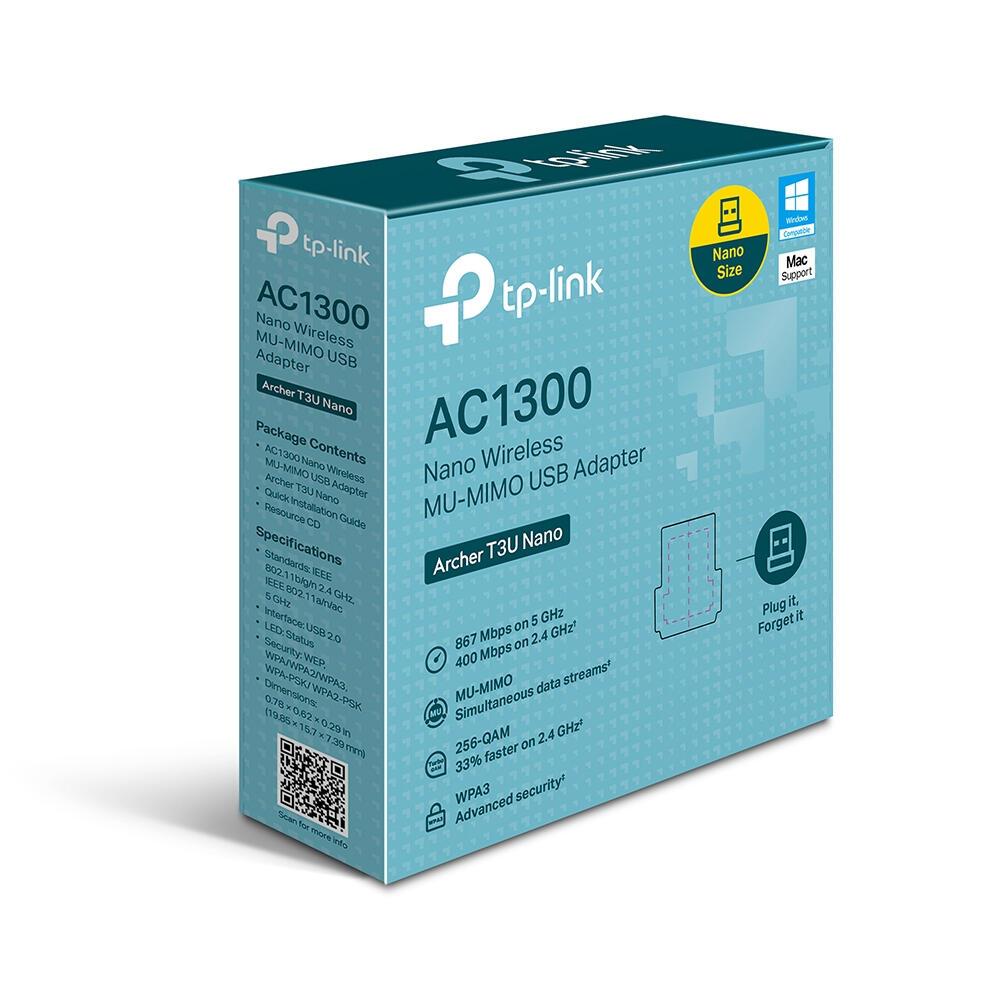 TP-Link USB WLAN-Antenne T3U Nano / ARCHER T3U NANO Schwarz