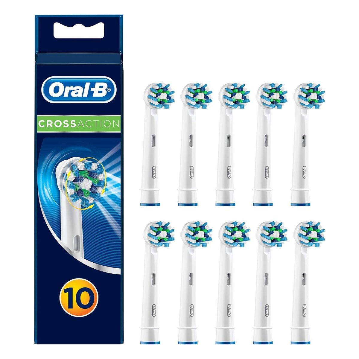 Oral-B Sonic toothbrush head 10x Cross / 8006540861967 White