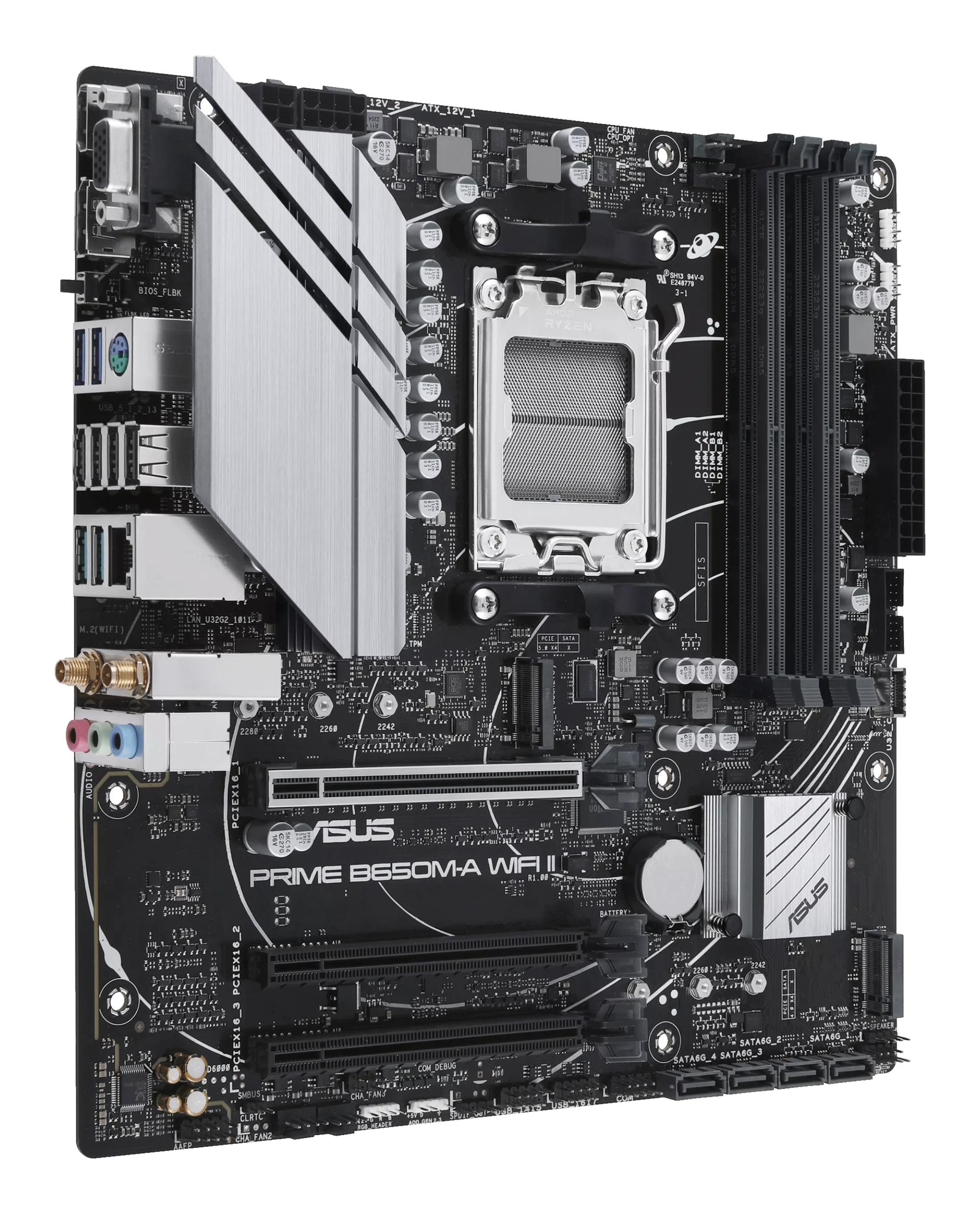 ASUS Placa base PRIME B650M-A WIFI II / 90MB1EG0-M0EAY0 Negro