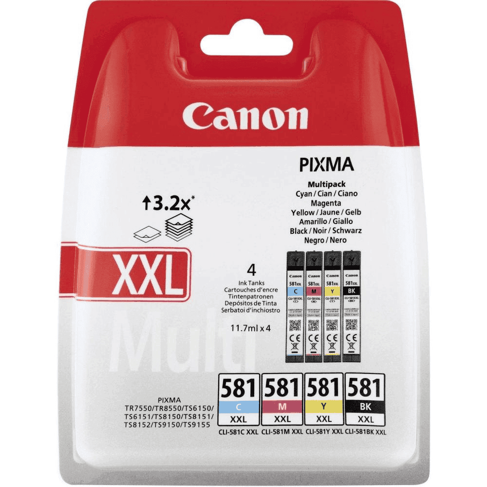 Canon Tinte CLI-581XXL / 1998C005 BK,C,M,Y