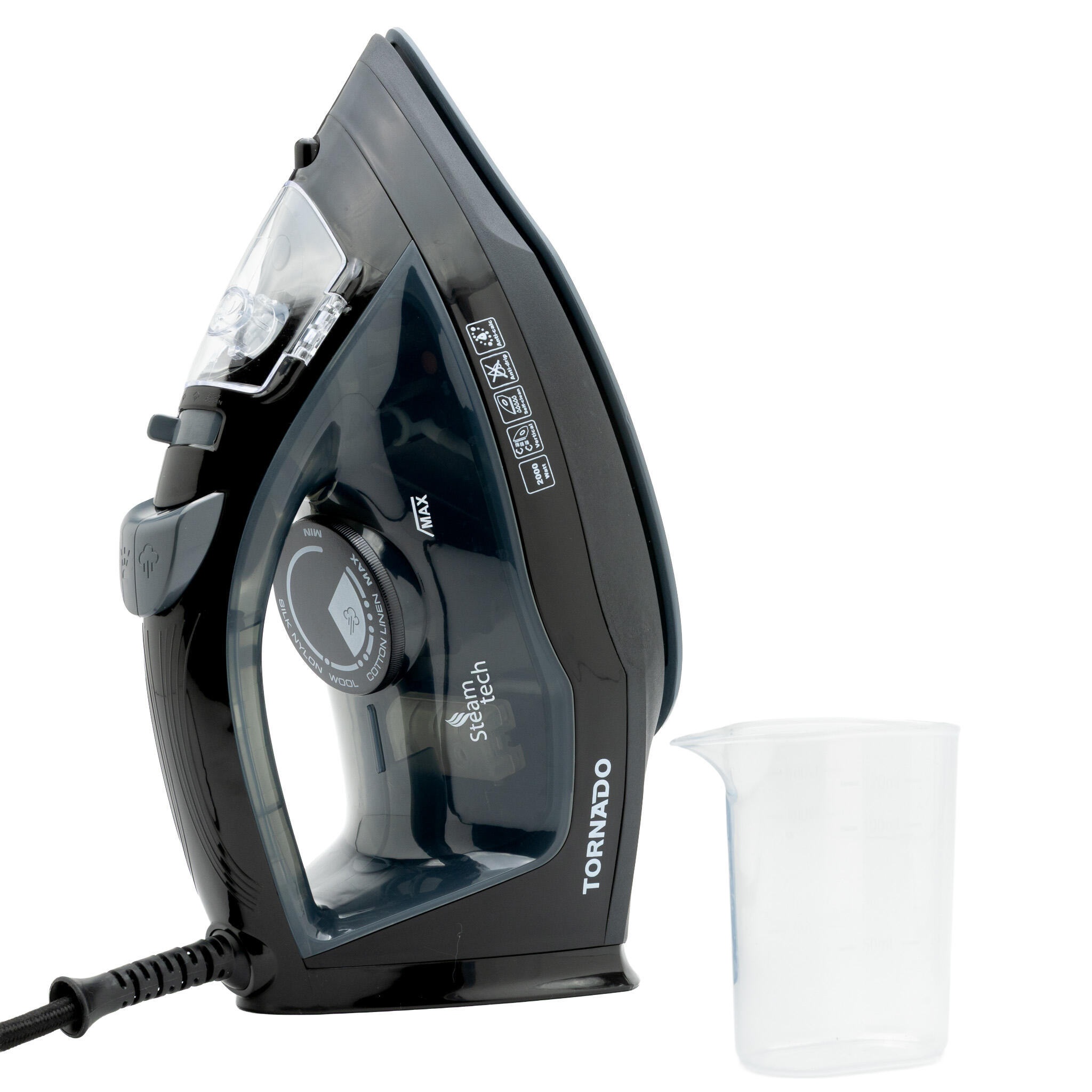 TORNADO Plancha de vapor TST-2000G Negro