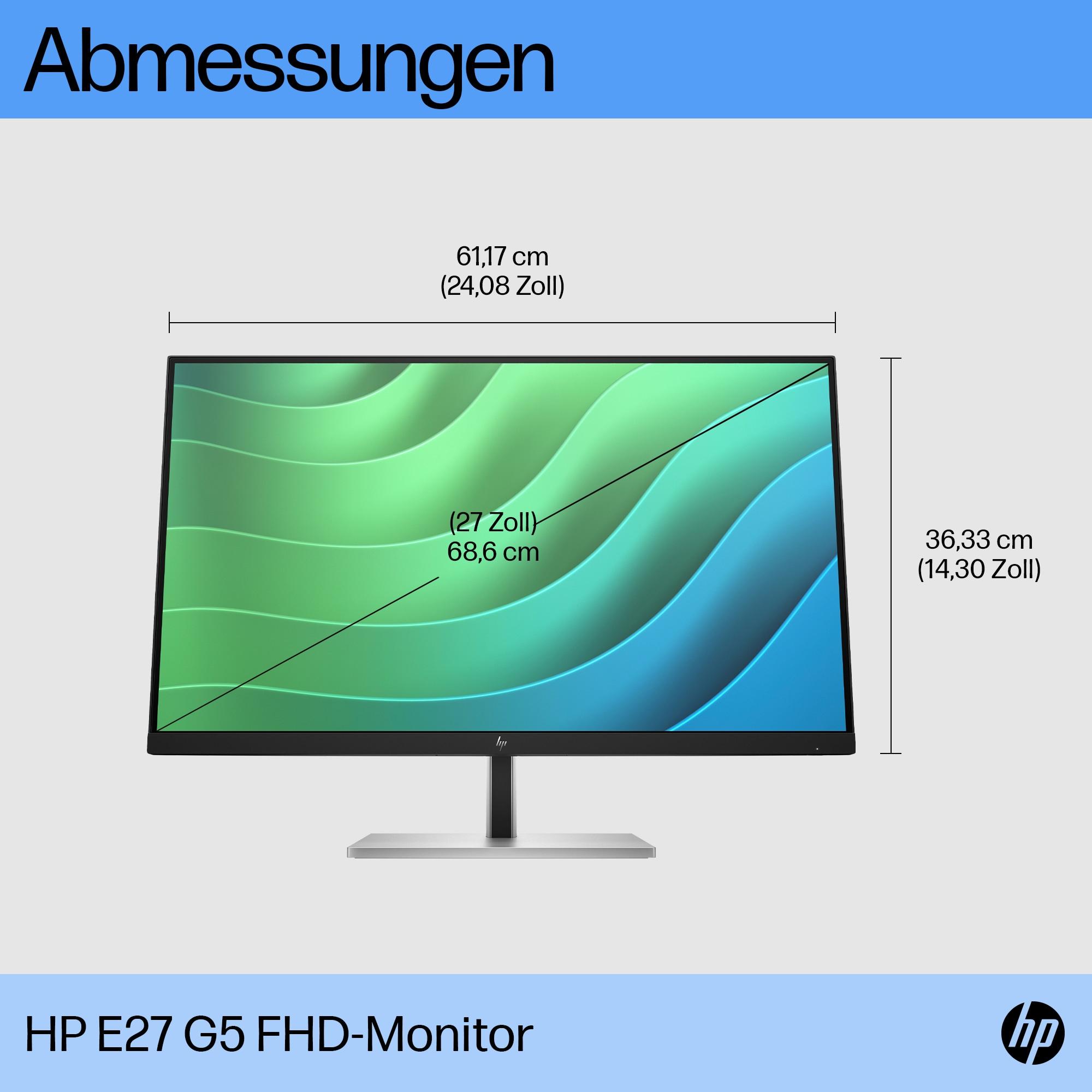 HP Monitor E27 G5 / 6N4E2AA#ABB Black 68.6 cm (27")