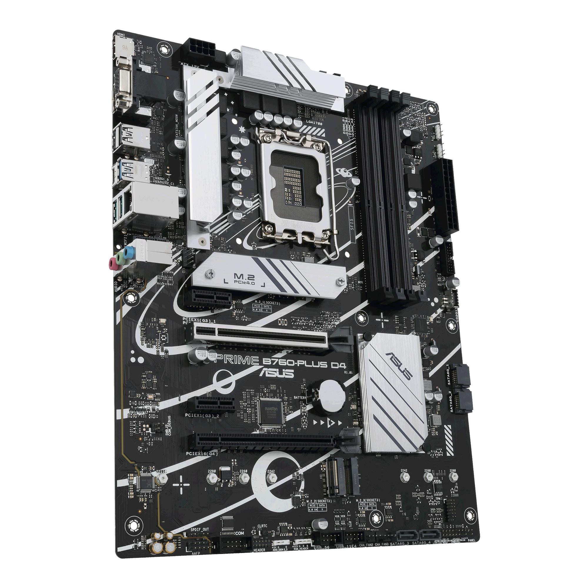 ASUS Mainboard PRIME B760-PLUS D4 / 90MB1CW0-M1EAY0 Black