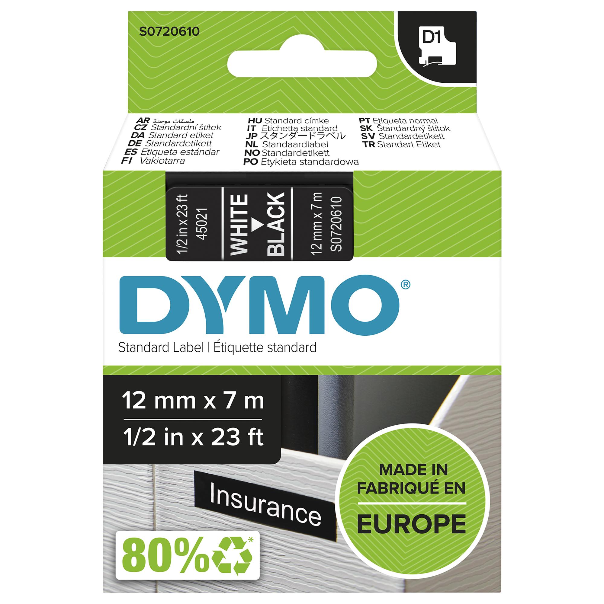 DYMO Farbband 45021 / S0720610 Weiß, Schwarz