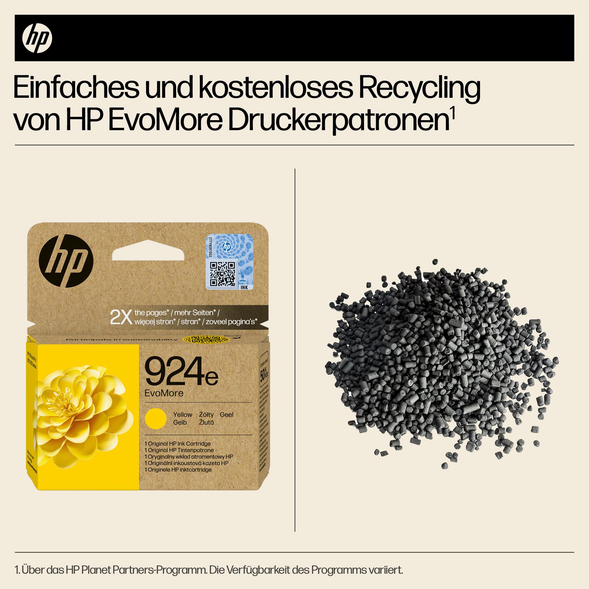 HP Tinta 924E / 4K0U9NE Amarillo XL