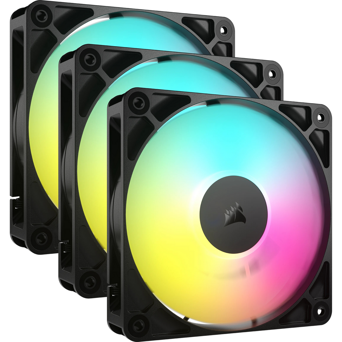 Corsair Ventilador RS120 ARGB / CO-9050181-WW Negro 3-Pack
