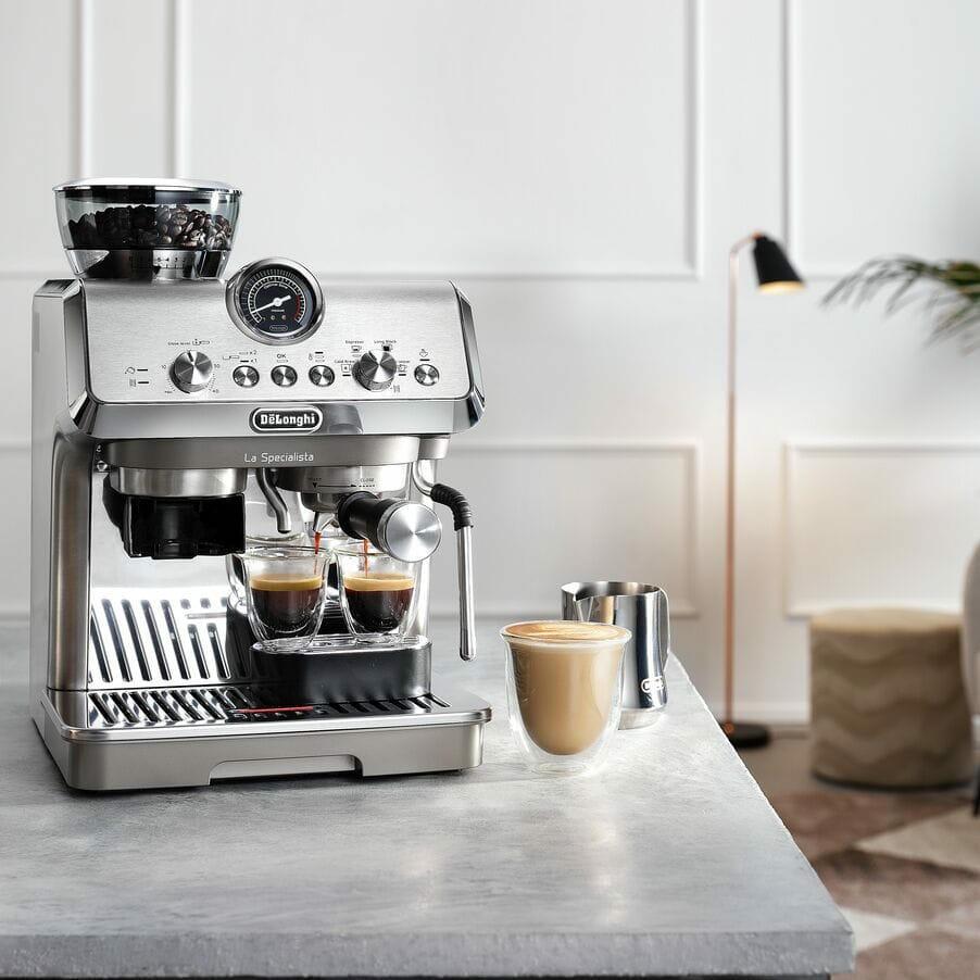 De’Longhi Siebträgermaschine La Specialista Arte Evo Cold Brew / EC9255.M Grau, Edelstahl