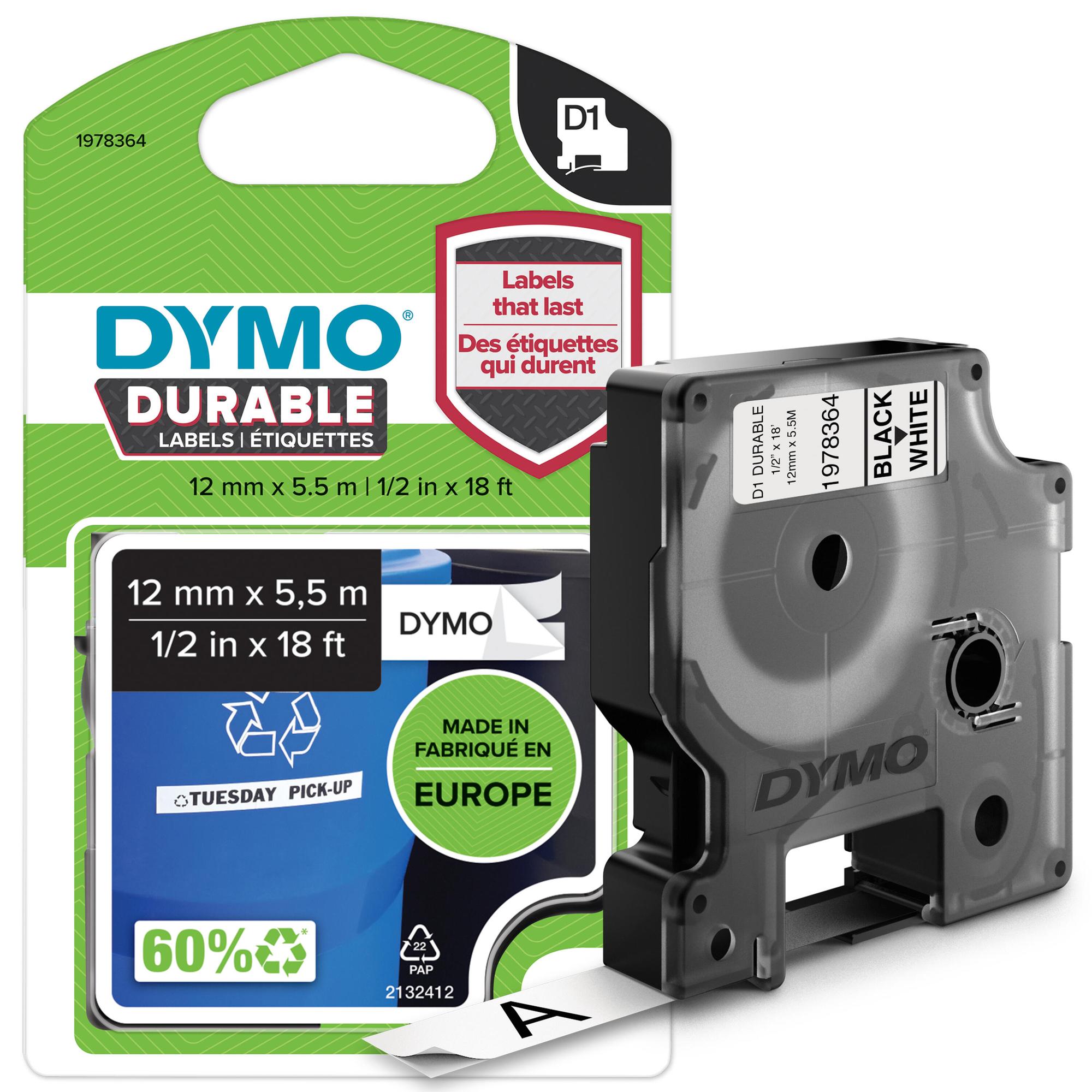 DYMO Etikett 1978364 Schwarz, Weiß