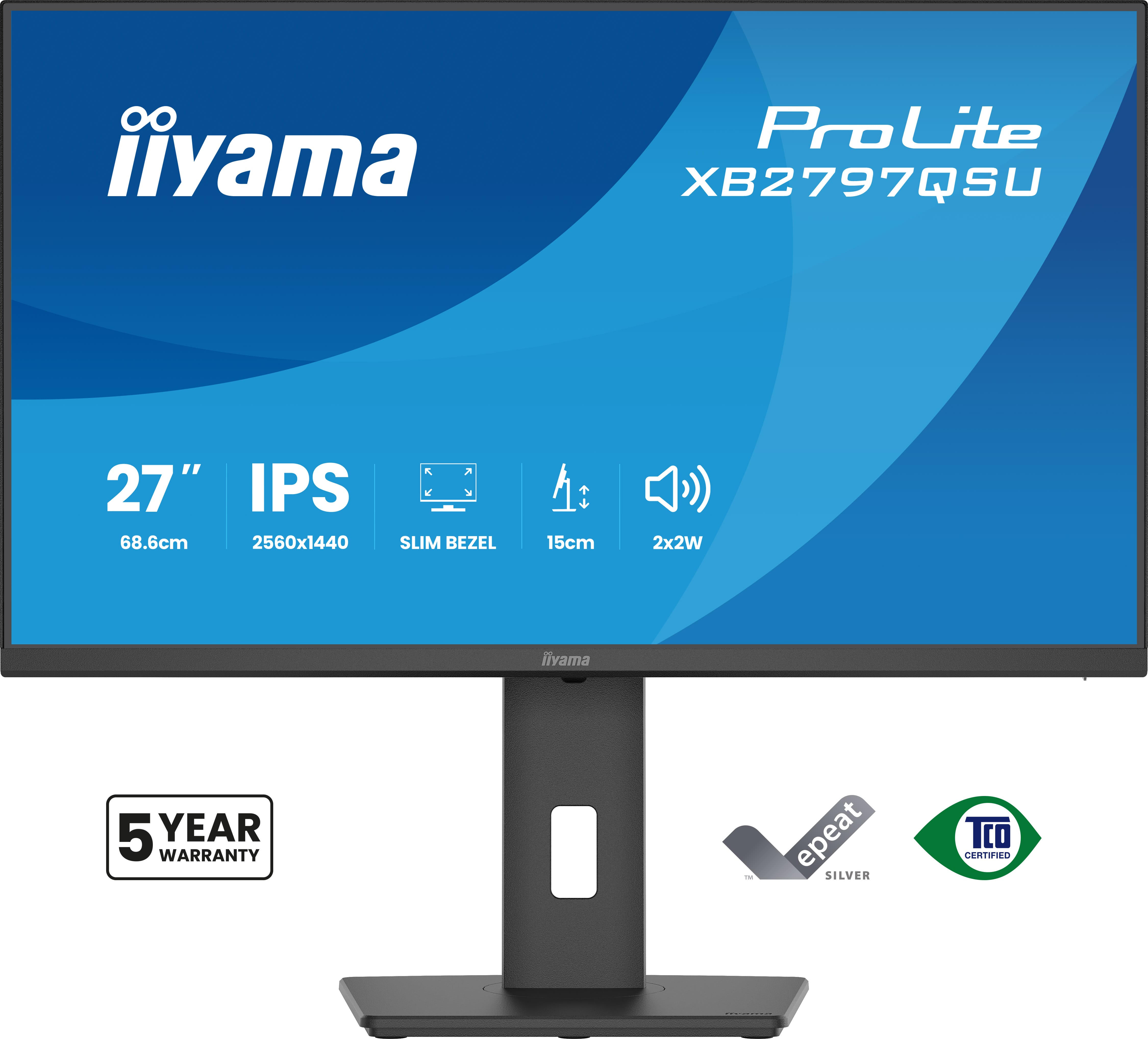 iiyama Monitor XB2797QSU-B1 / XB2797QSU-B1 Black Standard 68.6 cm (27")