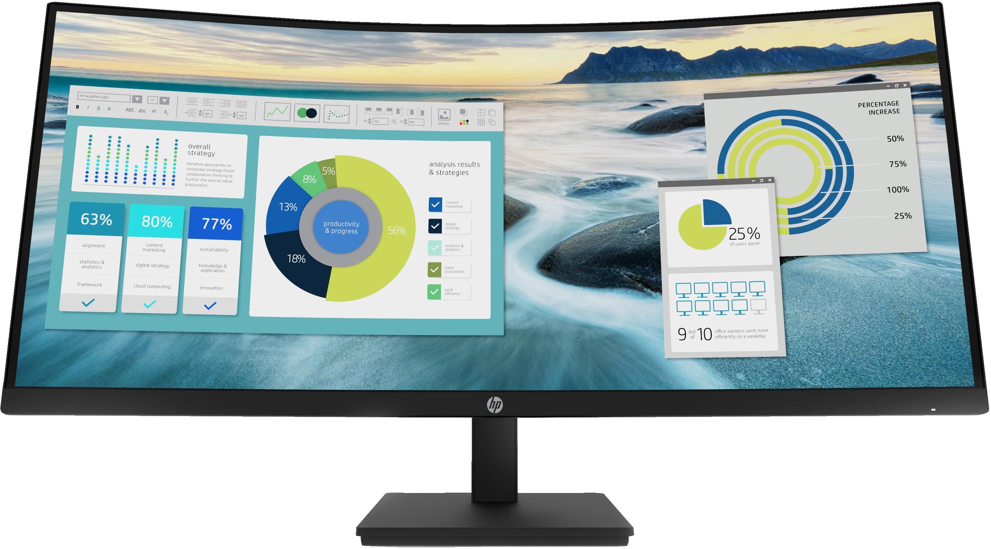 HP Moniteur P34hc G4 / 21Y56AA#ABB Noir 86,4 cm (34")