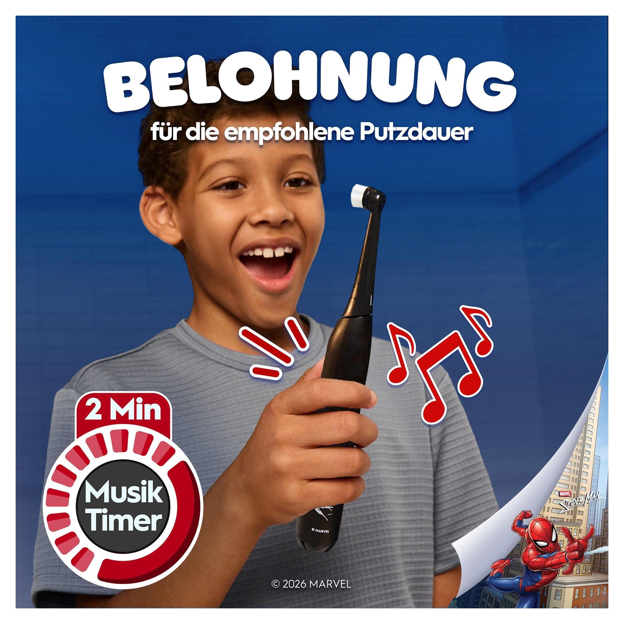 Oral-B Spazzolino da denti iO Kids Spiderman 6+ mit Etui / 932820 Nero