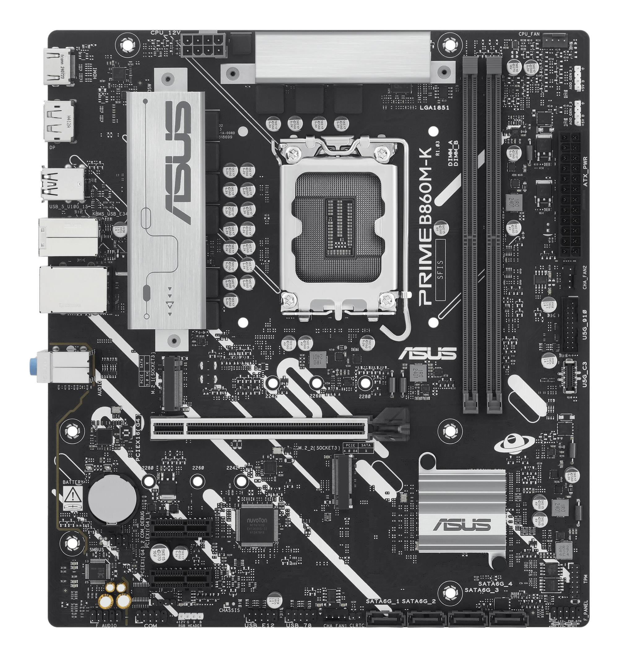 ASUS Mainboard Prime B860M-K / 90MB1JT0-M0EAY0 Black, grey