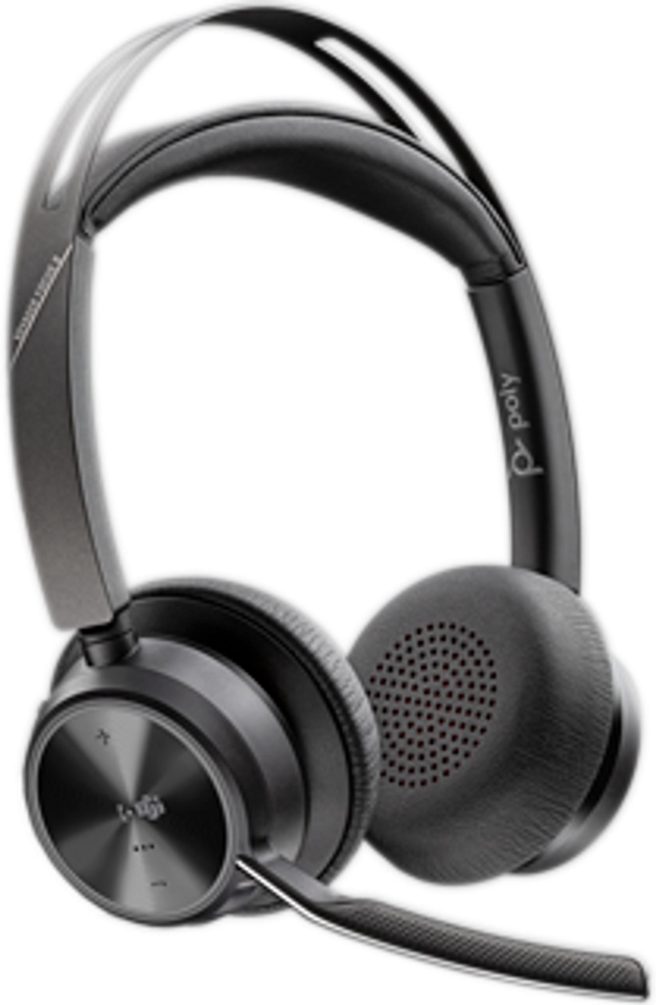 Plantronics/Poly Headset Voyager Focus 2 MS mit Ladestation / 9T9J6AA#AC3 Schwarz