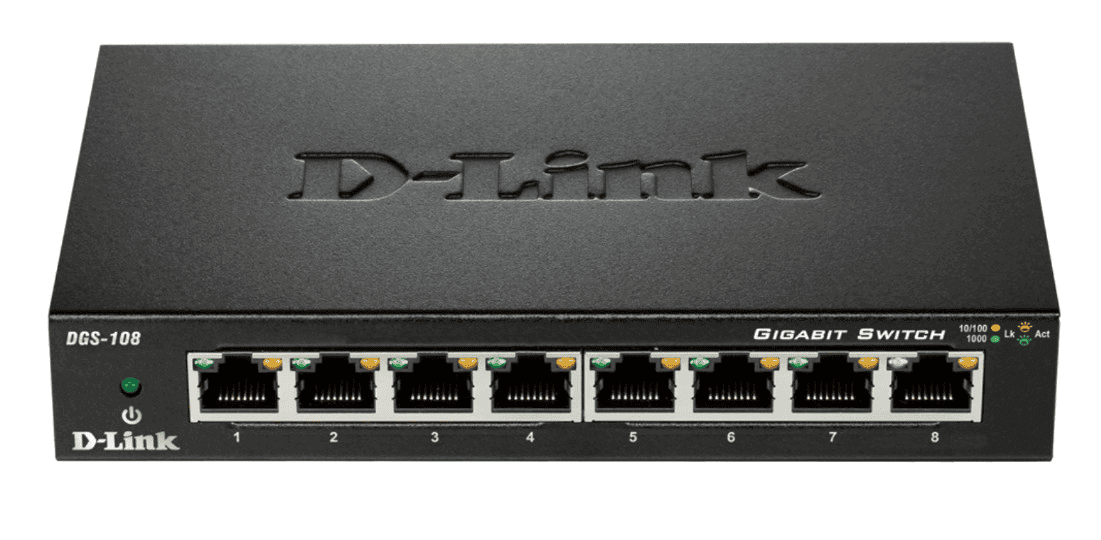 D-Link Interruptor GS108 / DGS-108E Negro