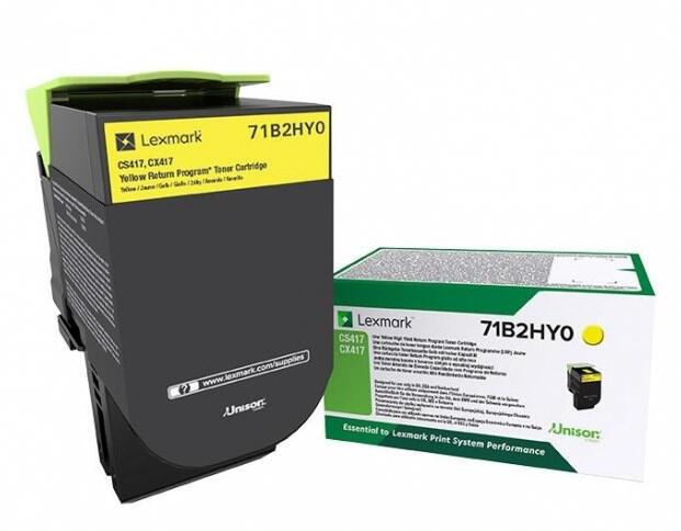 Lexmark Tóner 71B2HY0 Amarillo Standard