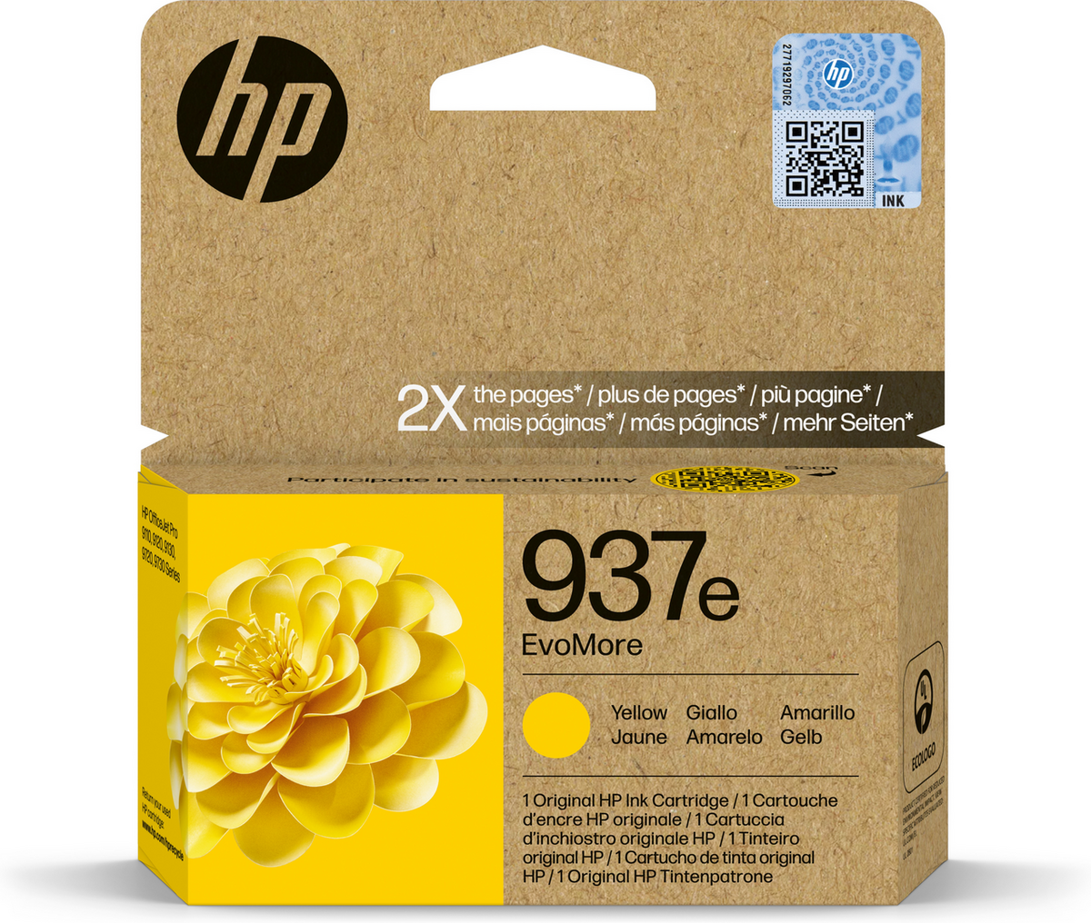 HP Ink 937E / 4S6W8NE Yellow XL