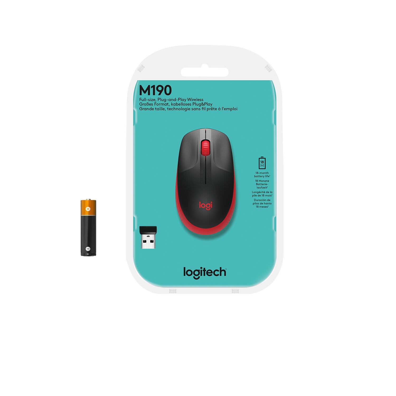 Logitech Ratón M190 / 910-005908 Rojo