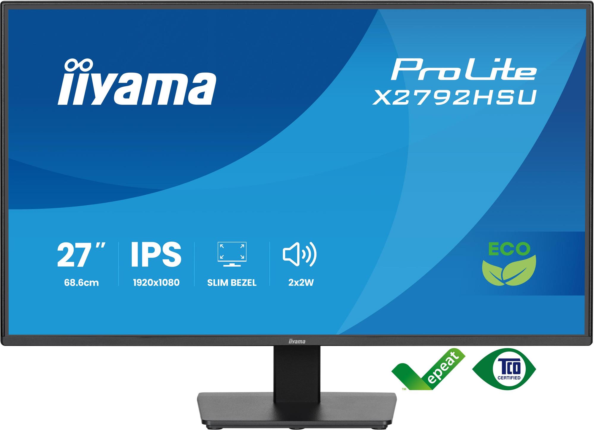 iiyama Monitor Pro Lite X2792HSU-B1 / X2792HSU-B1 Black 68.6 cm (27")