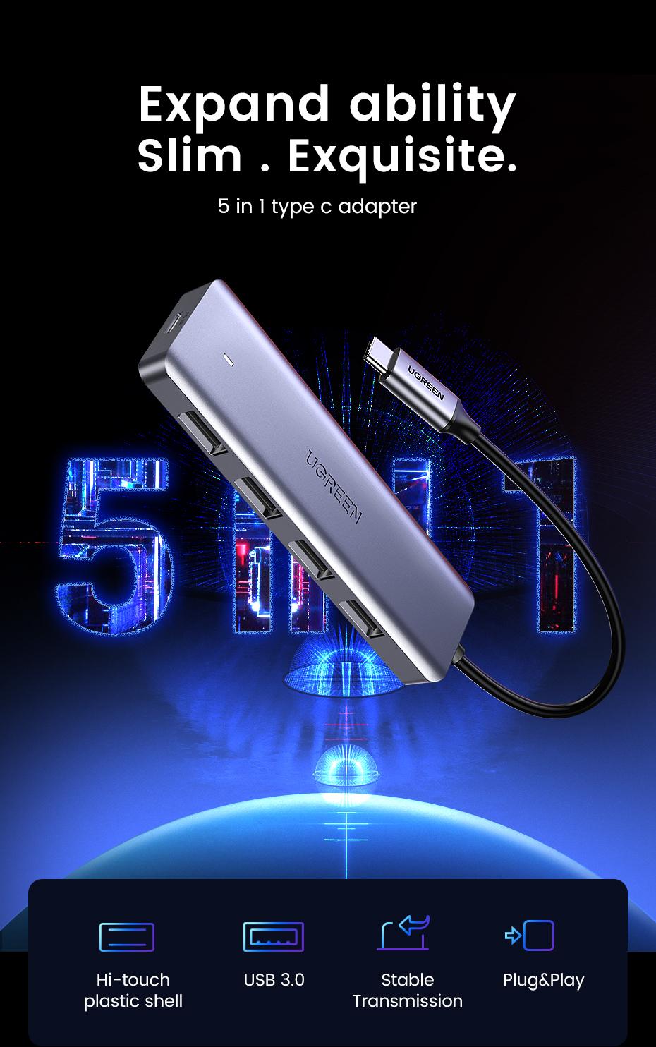 Ugreen Concentrateur USB 4 Port-C Hub / 70336