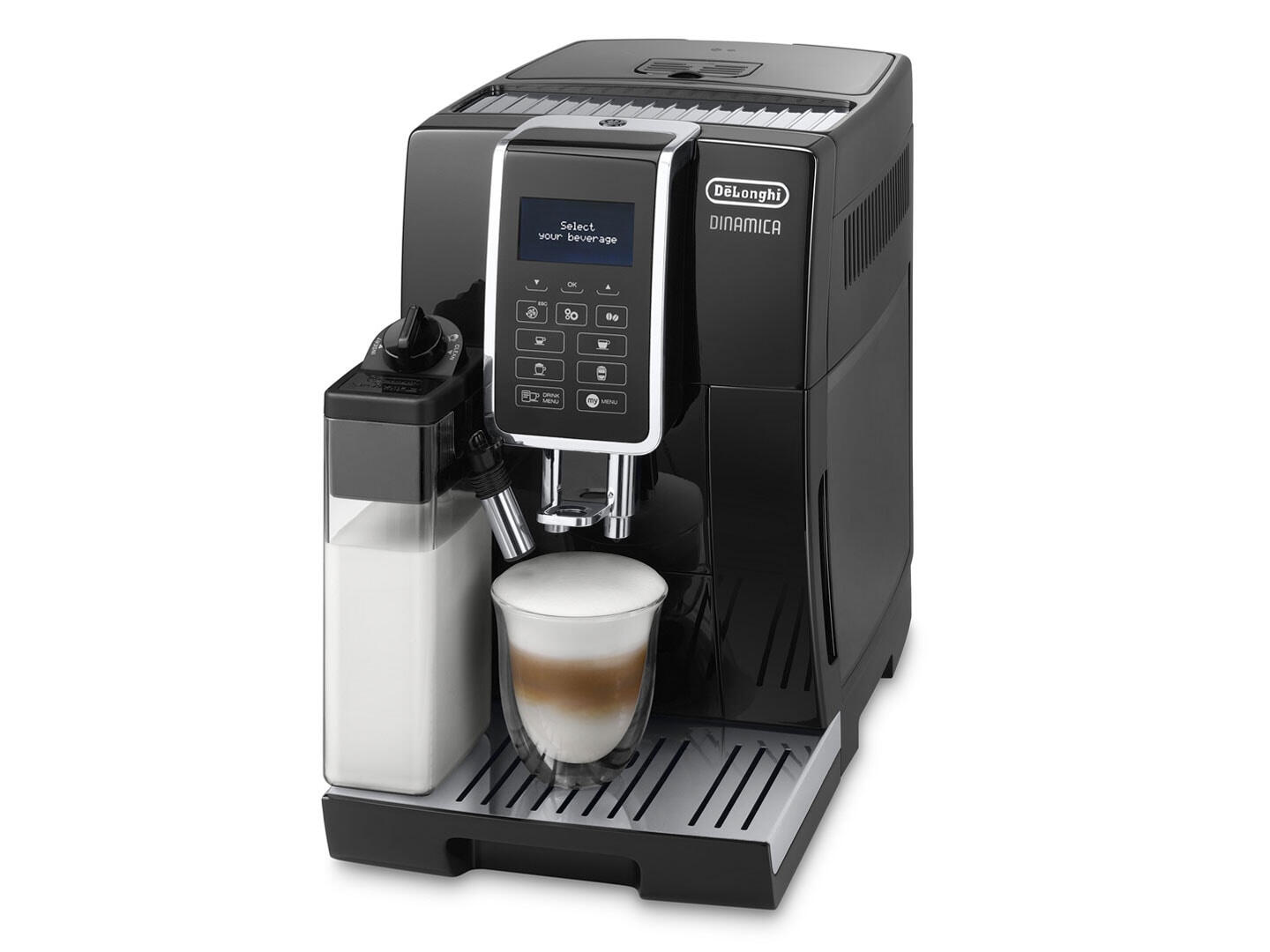 De’Longhi Macchina da caffè completamente automatica DINAMICA ECAM 350.55.B / ECAM350.55.B Nero, acciaio inox Standard