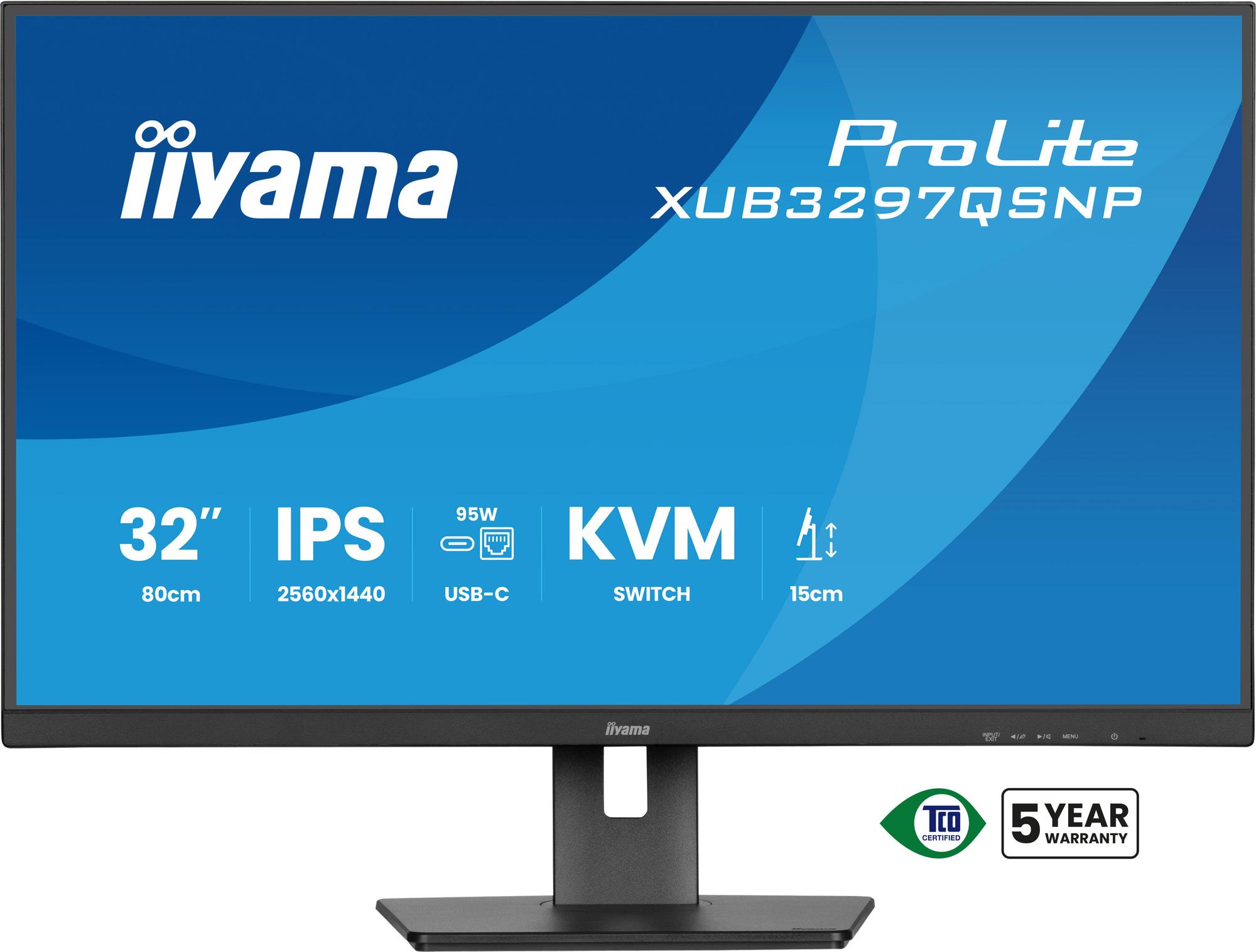 iiyama Monitor Pro Lite XUB3297QSNP-B1 / XUB3297QSNP-B1 Black 81.3 cm (32")