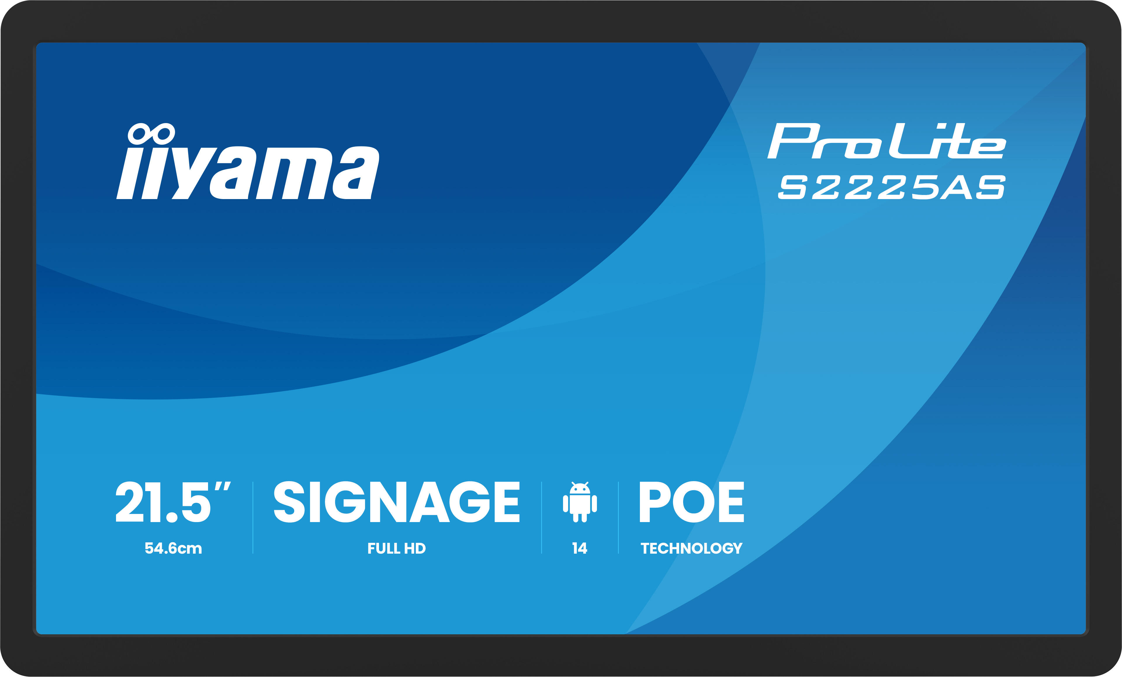 iiyama Digital signage S2225AS-B1P / S2225AS-B1P Black 54.6 cm (21.5")