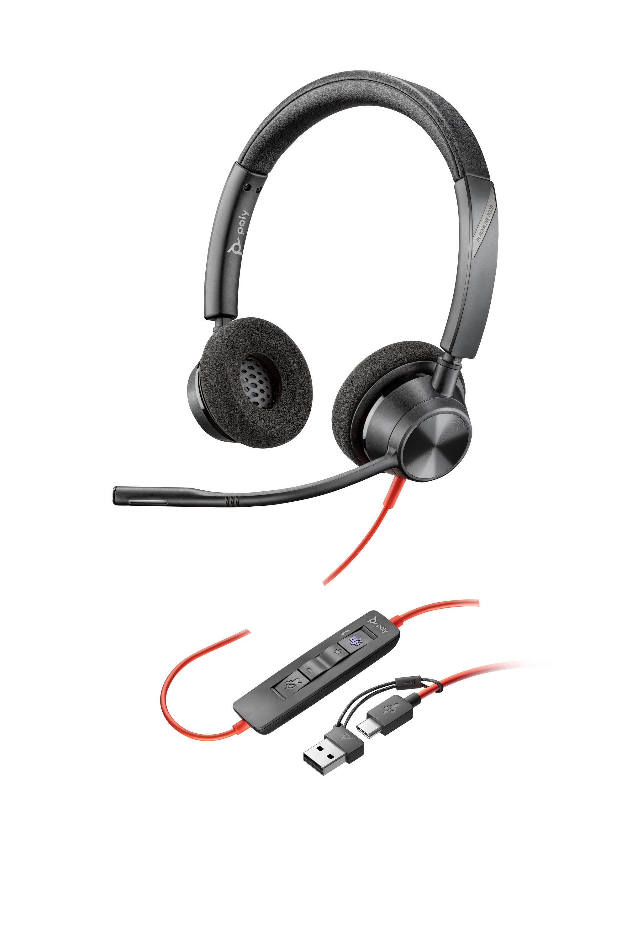 Plantronics/Poly Headset Blackwire 3320 MS / 8X220AA Schwarz