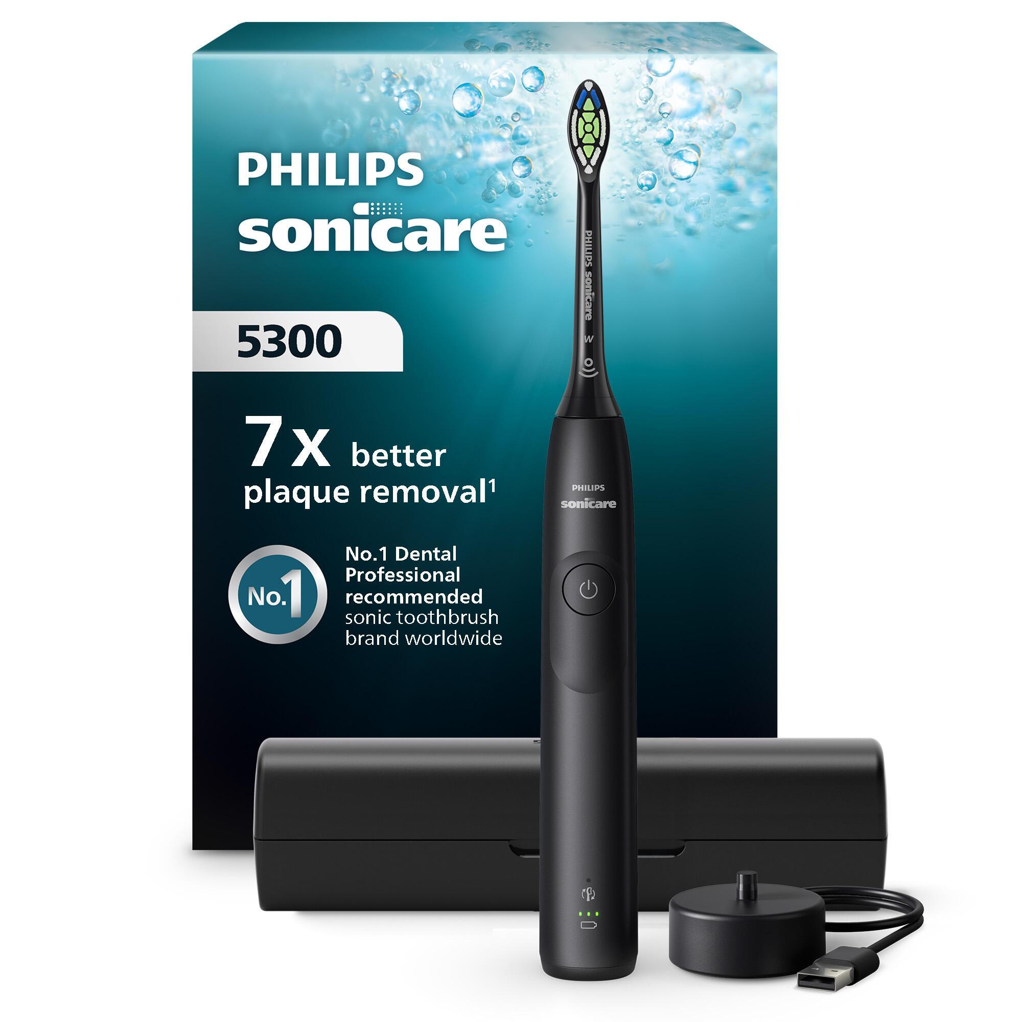 Philips Spazzolino da denti Sonicare 5300 mit Etui / HX7101/02 Nero Standard