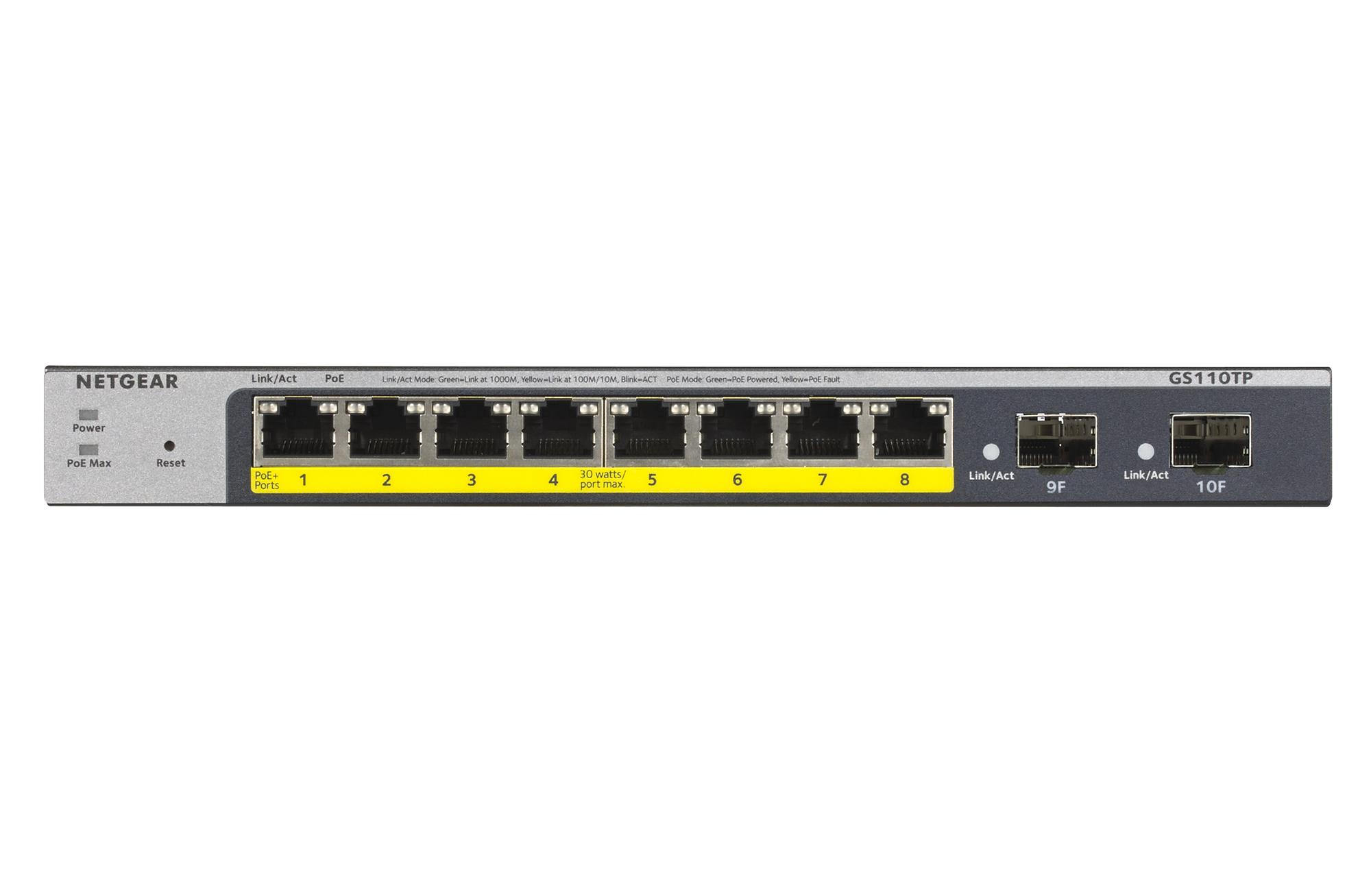 Netgear Switch GS110TP / GS110TP-300EUS Grey