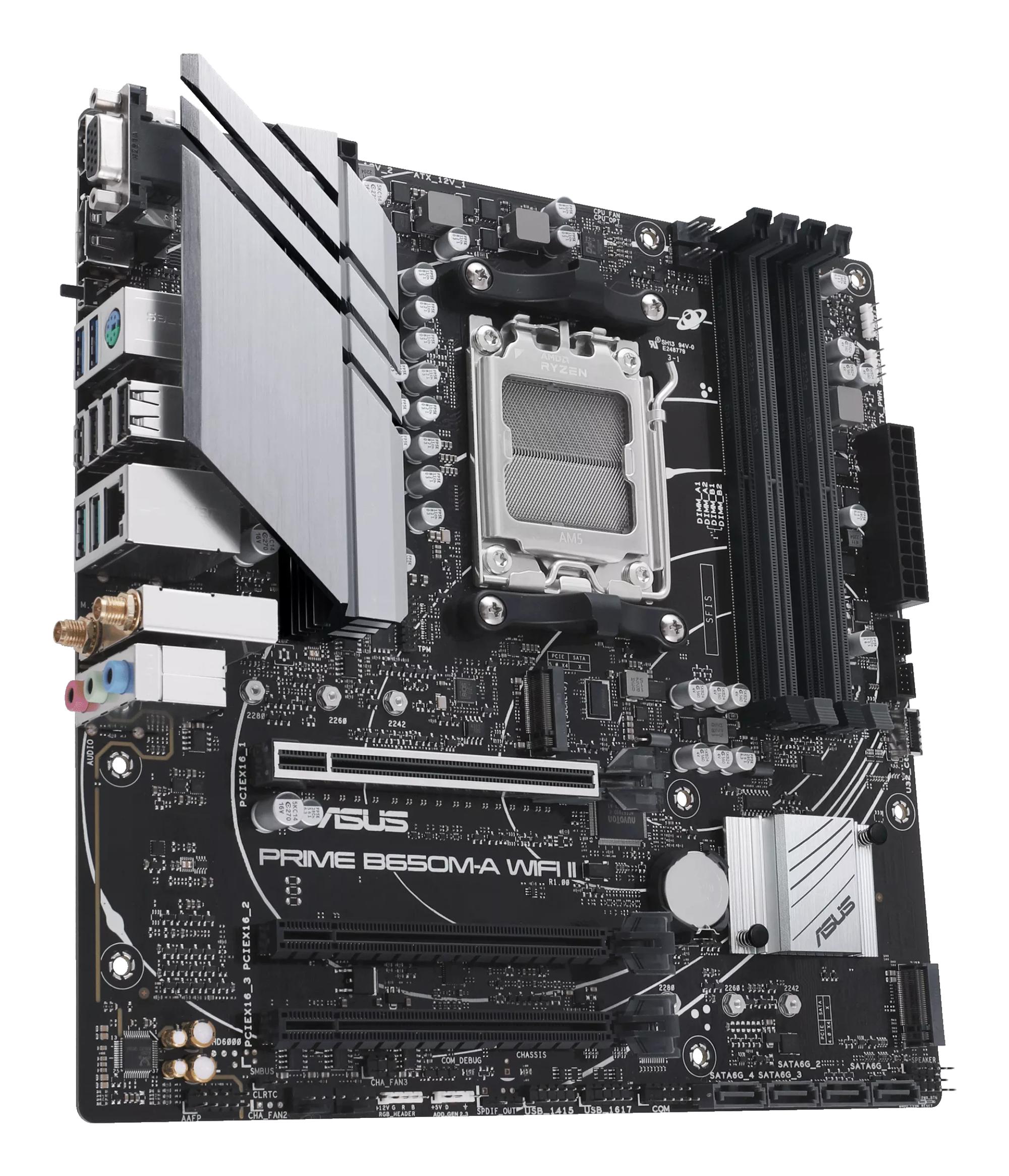 ASUS Placa base PRIME B650M-A WIFI II / 90MB1EG0-M0EAY0 Negro