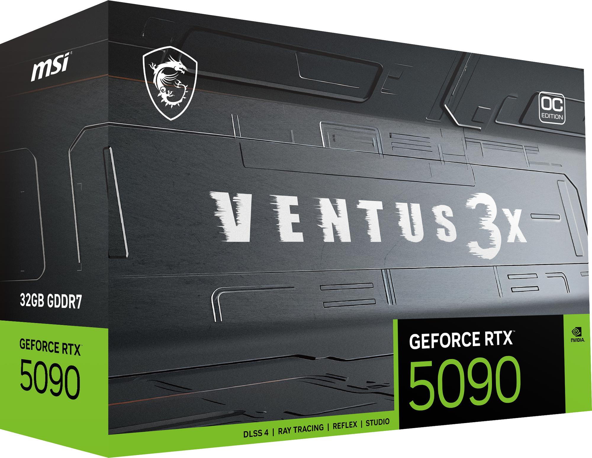 MSI Carte graphique GeForce RTX 5090 32G VENTUS 3X OC / V530-060R Noir