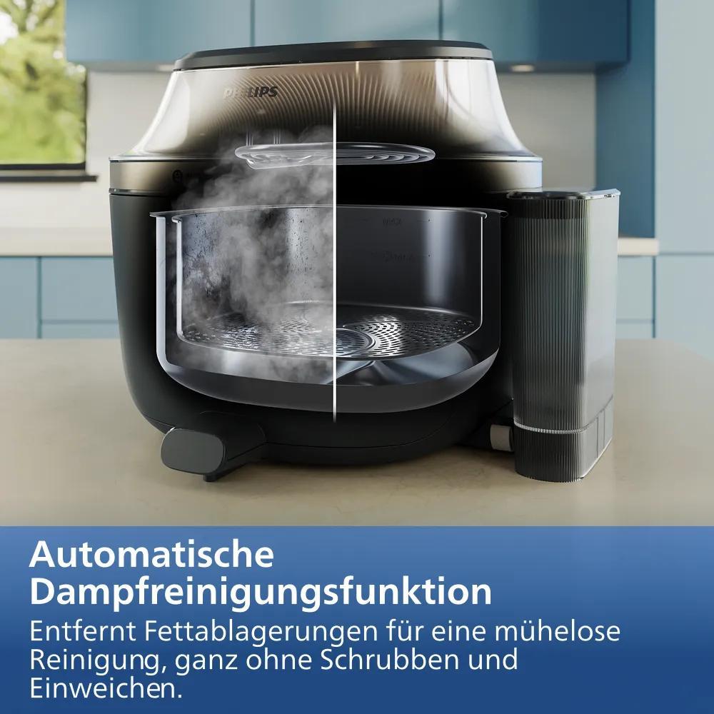 Philips Heißluft Fritteuse Series 5000 / NA547/07 Schwarz, Gold