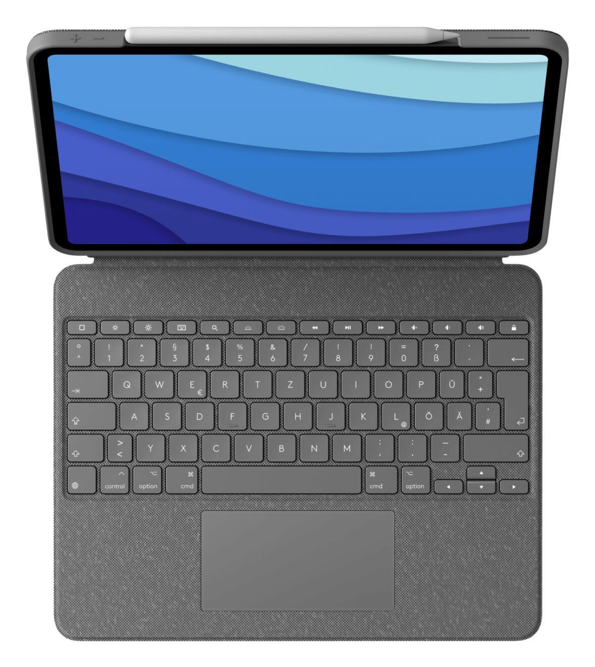 Logitech Coperchio e tastiera Combo Touch iPad Pro / 920-010208 Grigio