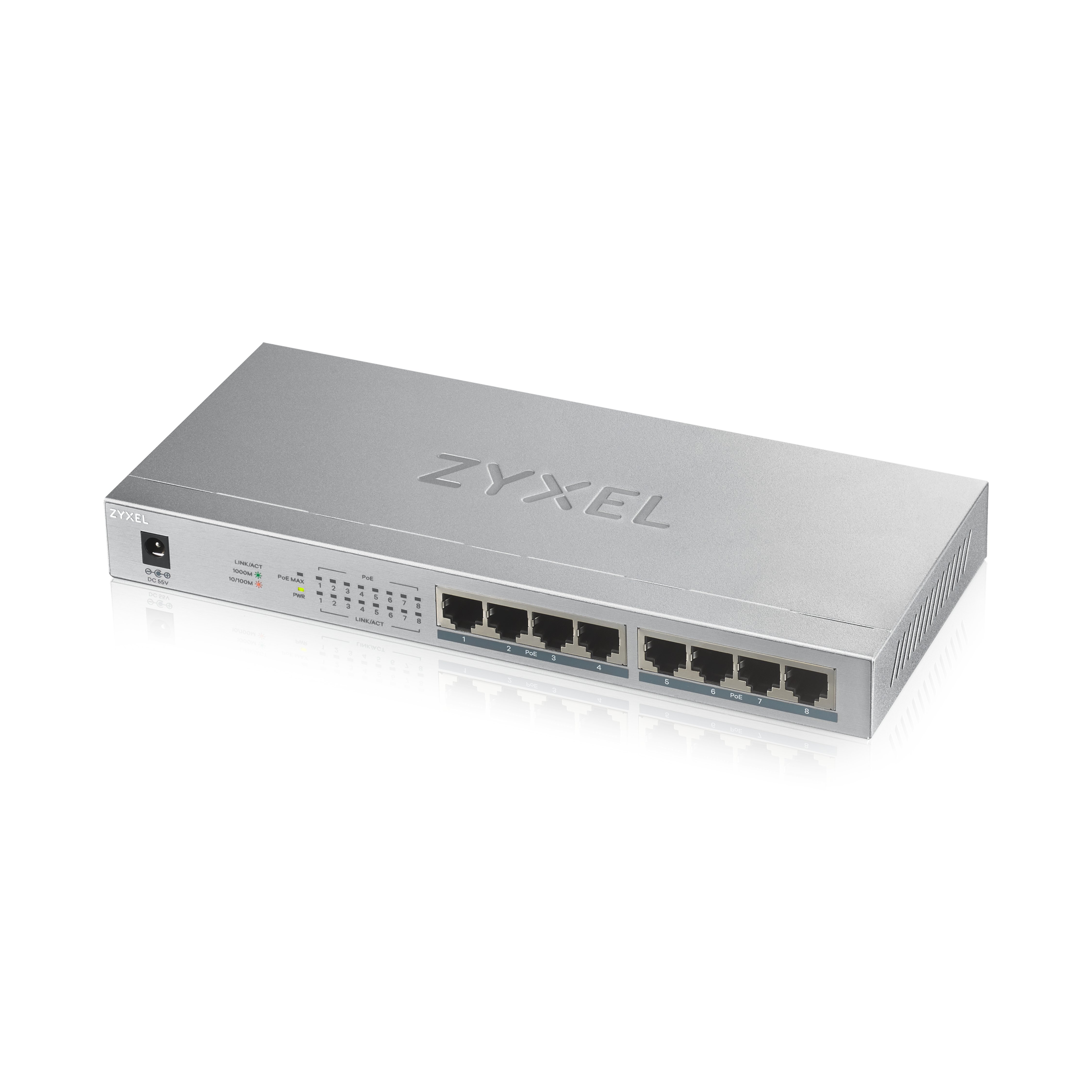 Zyxel Interruptor GS108HP / GS1008HP-EU0101F Plata