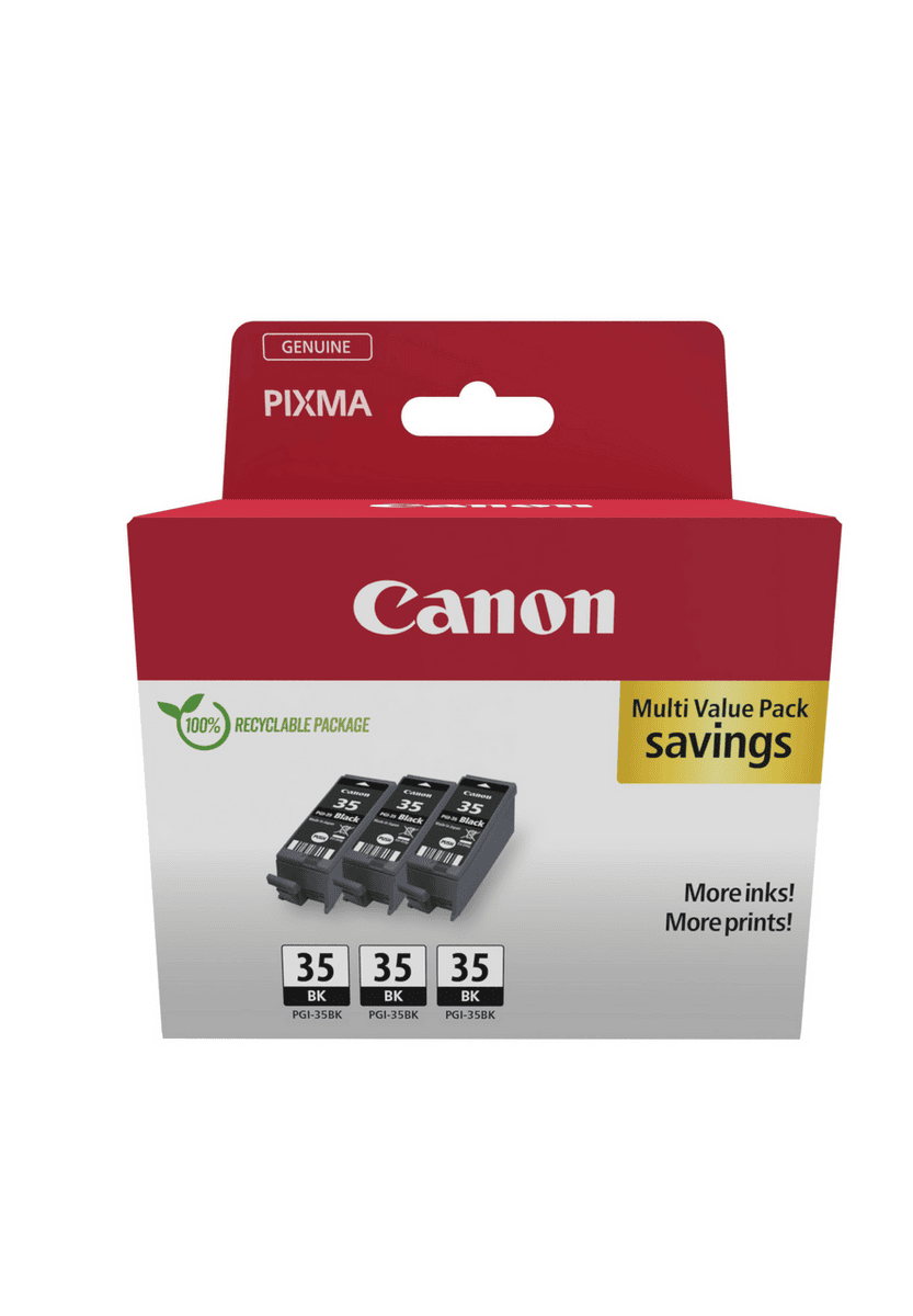 Canon Tinte PGI-35 / 1509B028 Schwarz 3-Pack