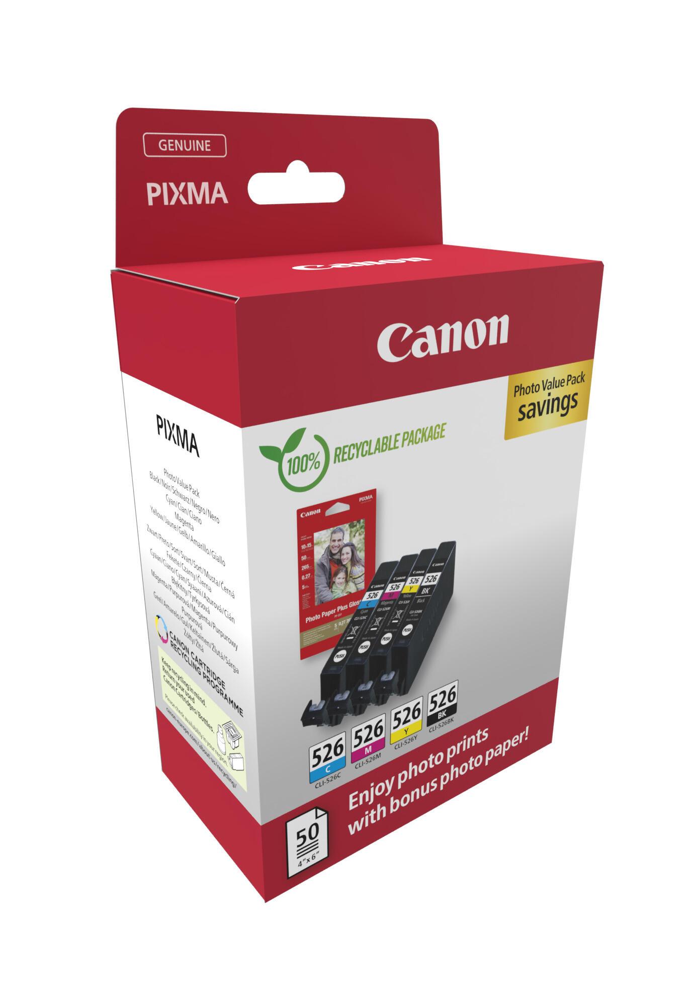 Canon Tinta CLI-526 / 4540B019 BK,C,M,Y