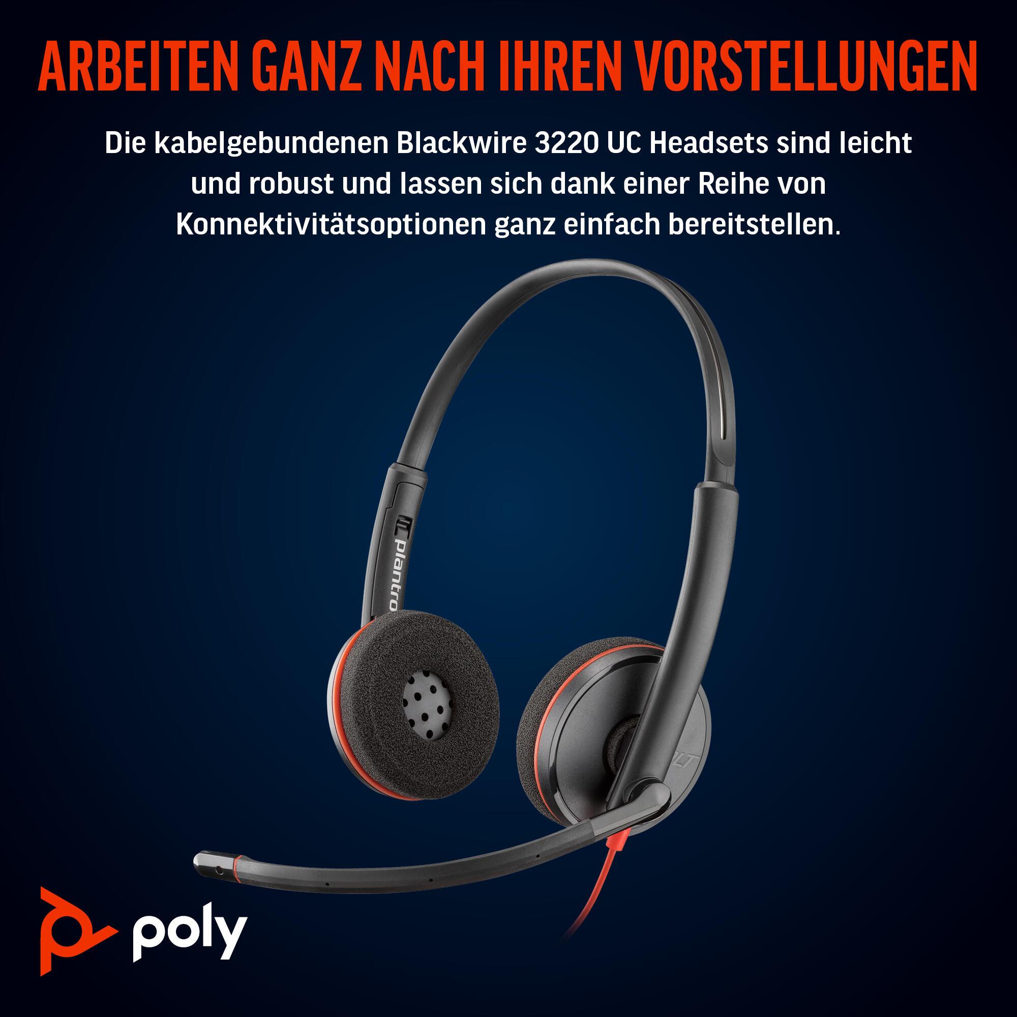 Plantronics/Poly Headset Blackwire 3220 / 8X228AA Schwarz