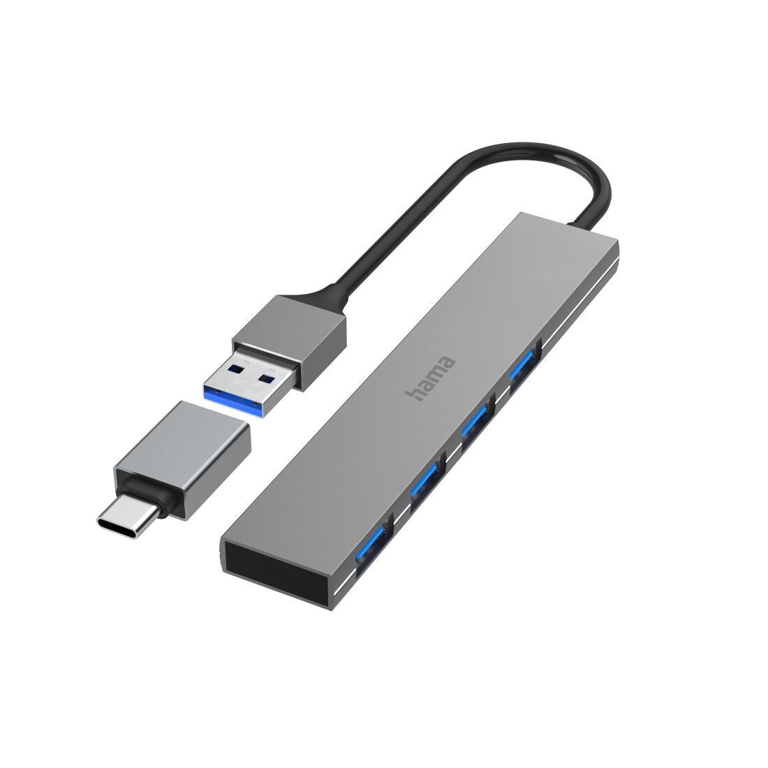 Hama USB-Hub Prime Line / 00200141 Grau