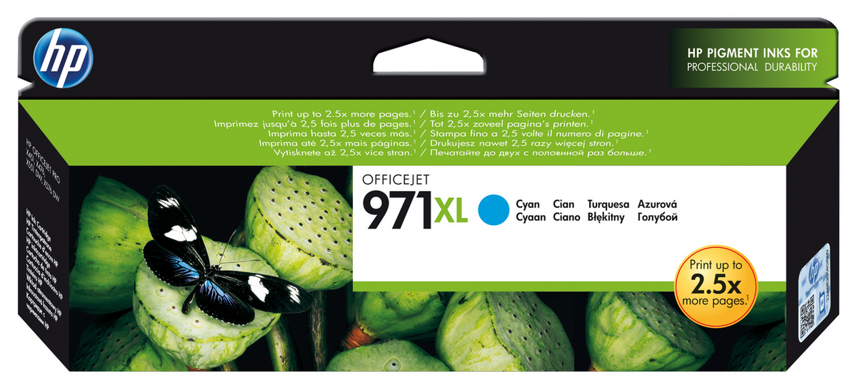 HP Tinta 971XL / CN626AE Cyan XL