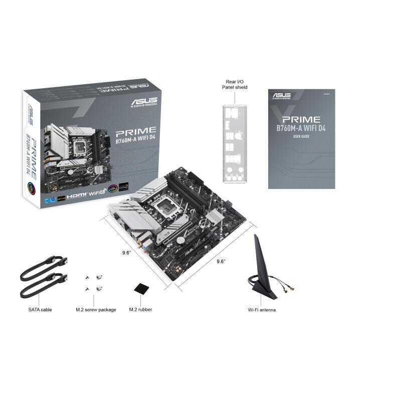 ASUS Placa base PRIME B760M-A WIFI D4 / 90MB1CX0-M1EAY0 Negro