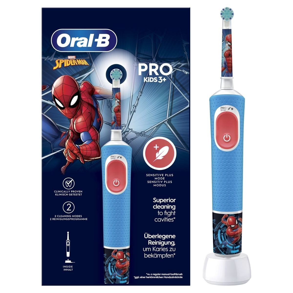 Oral-B Zahnbürste Kids Spiderman Vitality Pro 103 KiS / 772768 Blau