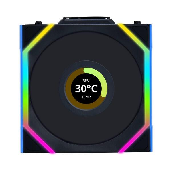 Lian Li Lüfter Uni Fan SL / 12SLLCD1W3B Schwarz 3-Pack
