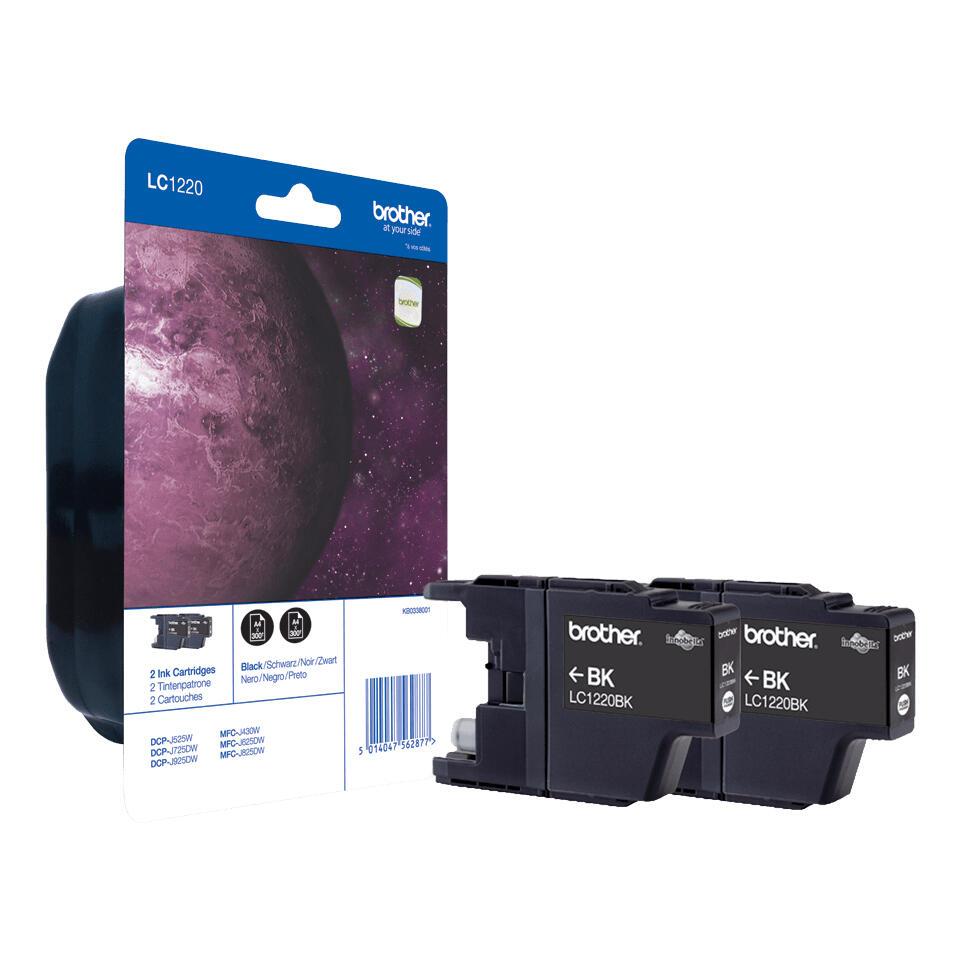 Brother Tinta LC-1220BKBP2 / LC1220BKBP2 Negro Doppelpack
