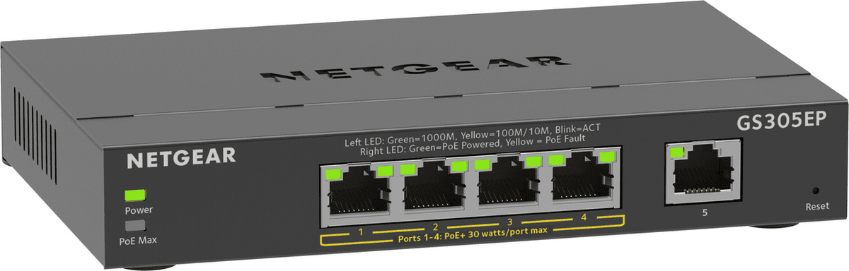 Netgear Switch GS305PE / GS305EP-100PES Black