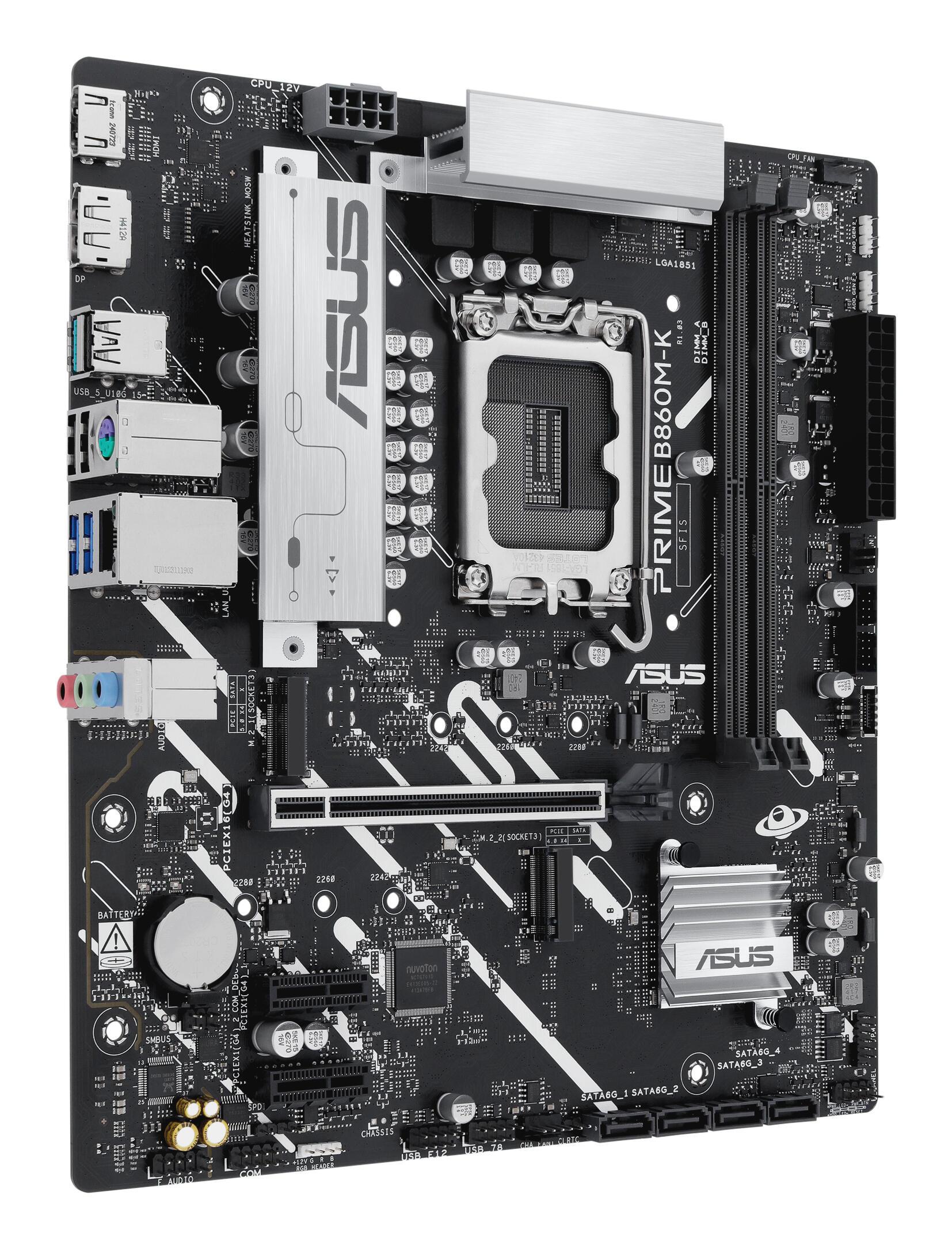 ASUS Mainboard Prime B860M-K / 90MB1JT0-M0EAY0 Black, grey